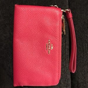 Pink Coach Wristlet
